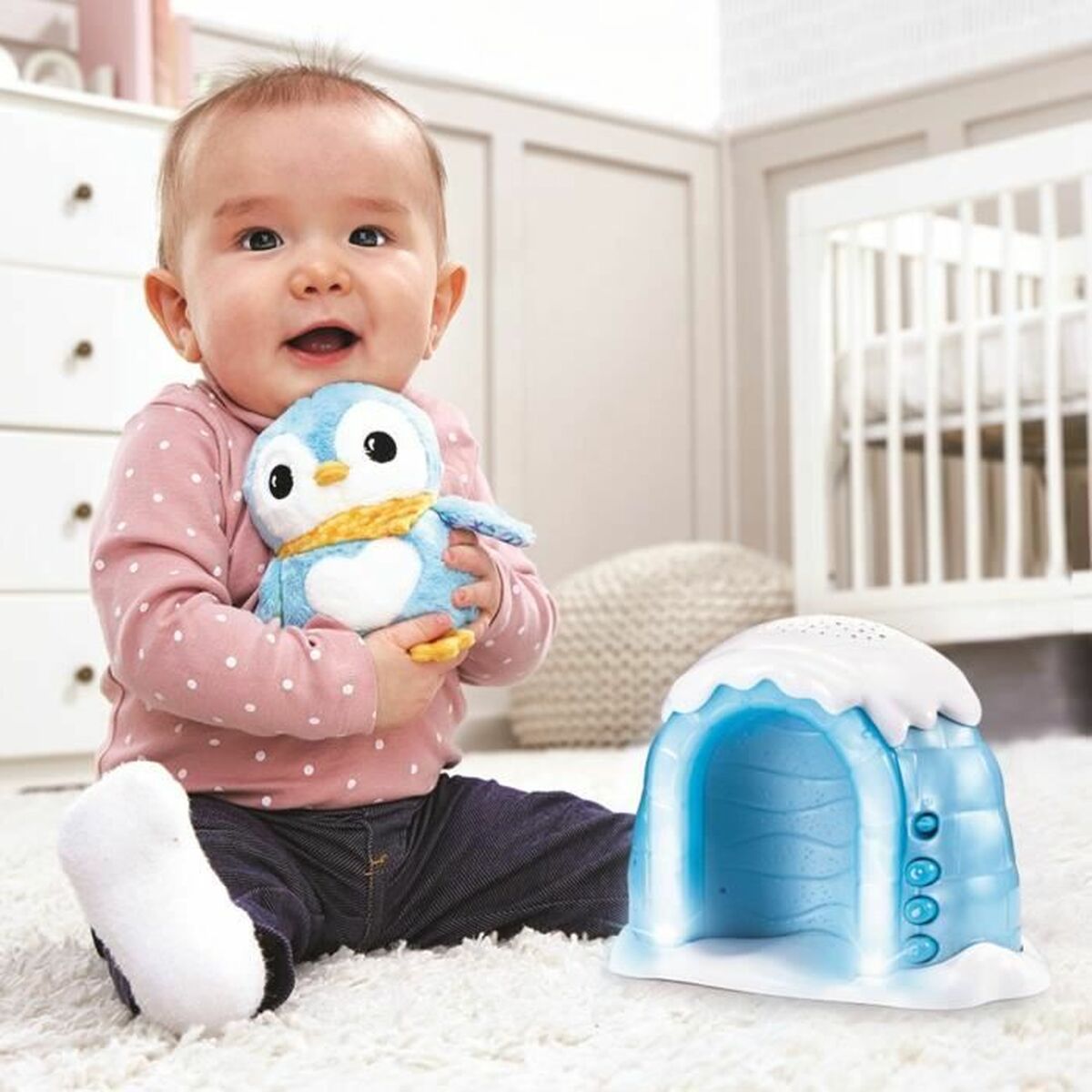Lumière de nuit Vtech Baby PENGUIN NIGHT Bleu Plastique